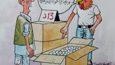 كريكاتير ارتفاع اسعار البيض