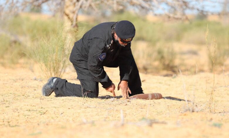 إزالة ألغام ومتفجرات من منطقة الجفارة