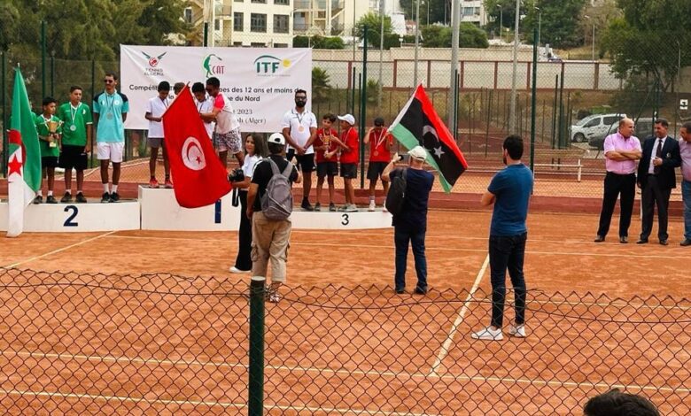 ابطال التنس الليبي يتحصلون على المرتبة الثالثة في بطولة شمال افريقيا بالجزائر