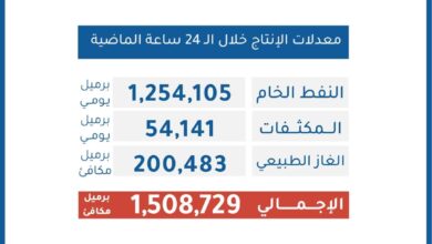 الإنتاج اليومي من النفط الخام